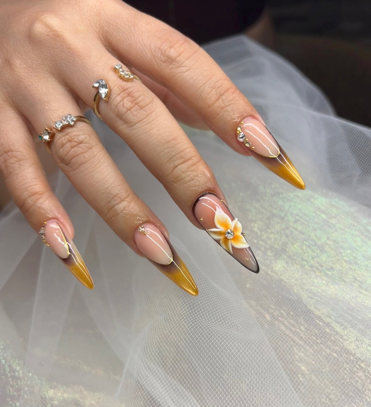 5D Ombre French Nail Stickers (8pcs)