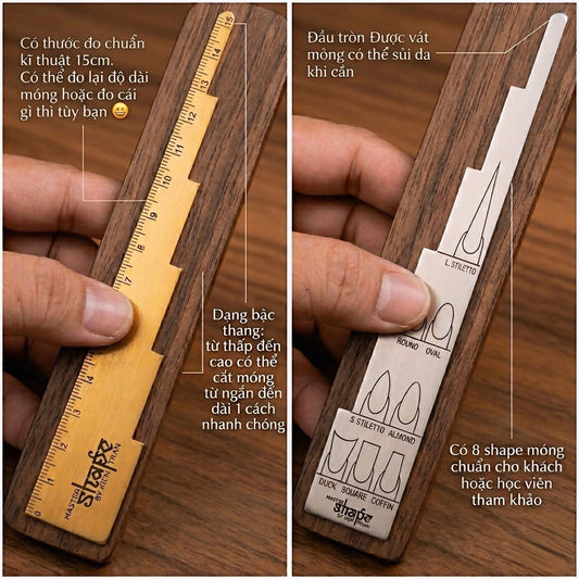 Nail measuring ruler
